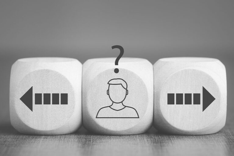 Wooden blocks; Decision making concept