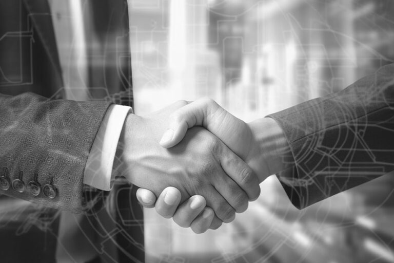 Business; Handshake; Technology concept