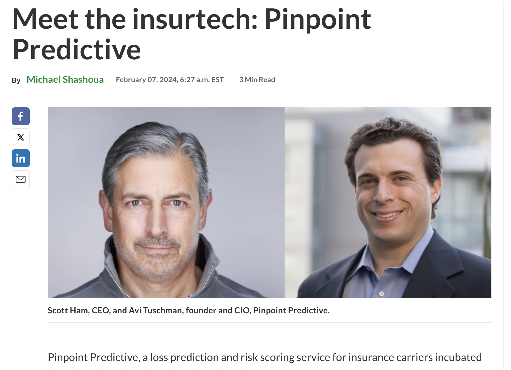 Meet the Insurtech Digital Insurance article intro Scott Ham and Avi Tuschman headshots