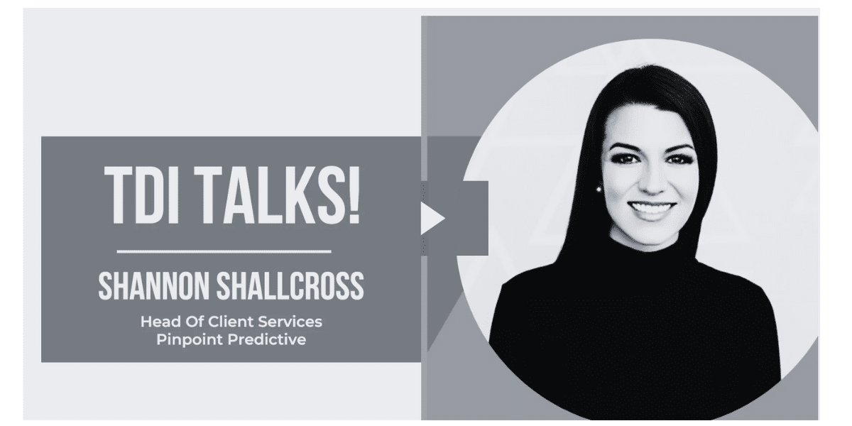 TDI Talks Interviews Shannon Shallcross hero image with headshot of Shannon