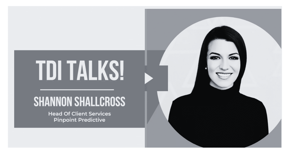 TDI Talks Interviews Shannon Shallcross hero image with headshot of Shannon